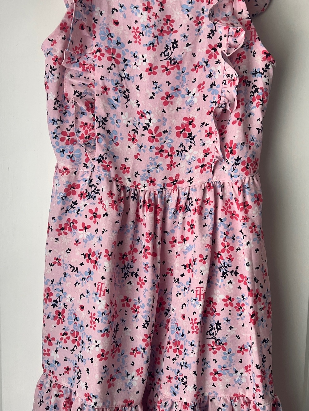 Tommy Hilfiger Pink Floral Ruffle Sundress